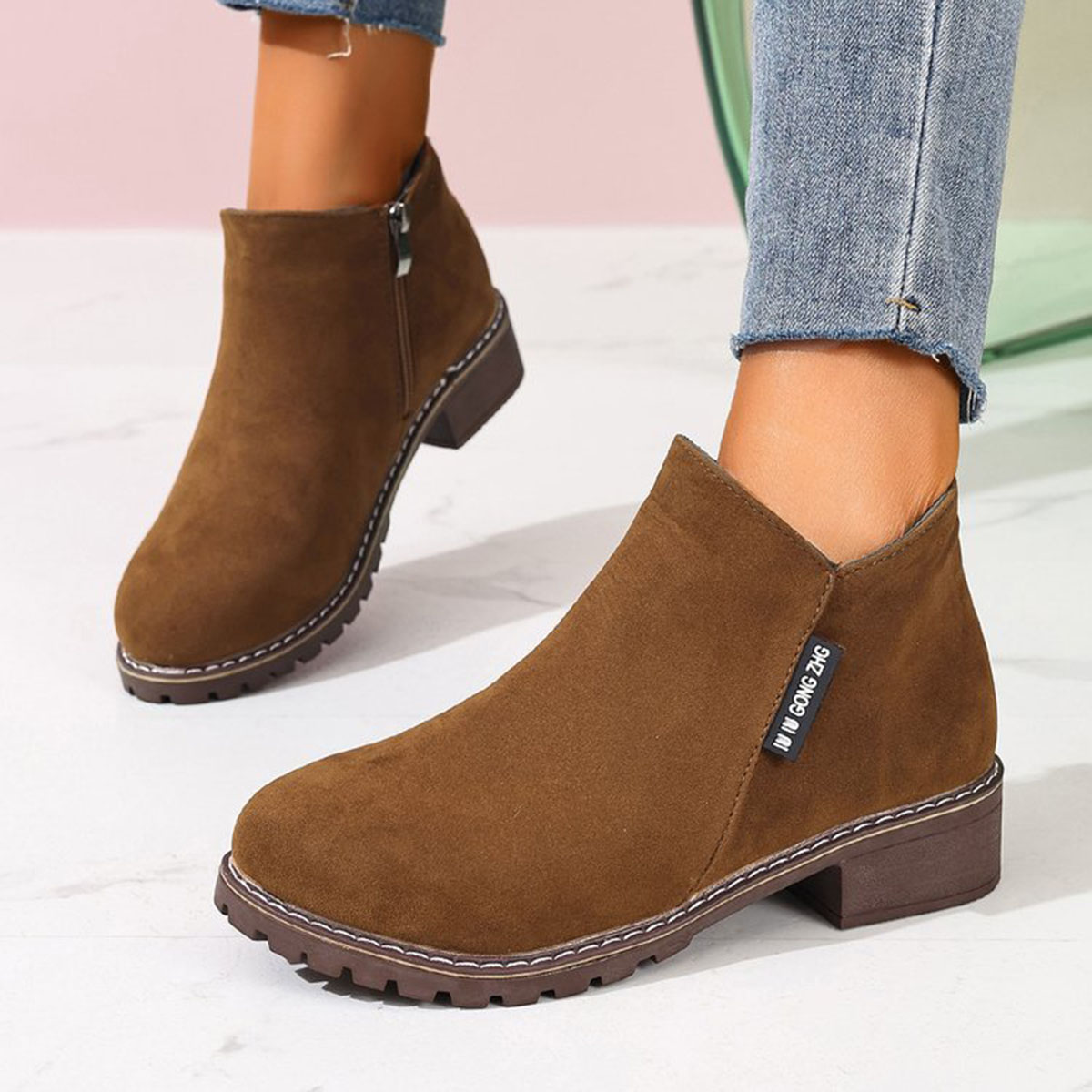 Women Formal Wear Sale - Women Autumn Winter Ankle Boots Side