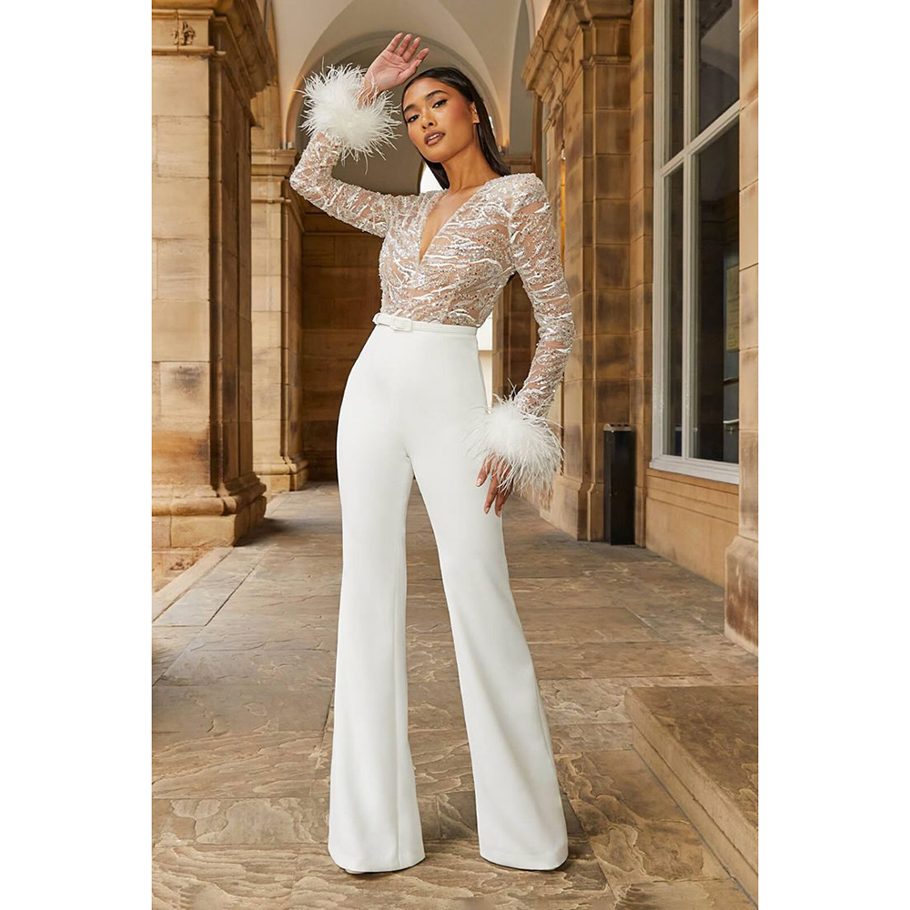 Women'S Formal Jumpsuit Evening Wear - Chic Evening Dress Jumpsuits for Women