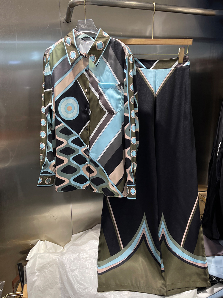 Retro geometric positioning pr - Silk Blouse Button recension och pris