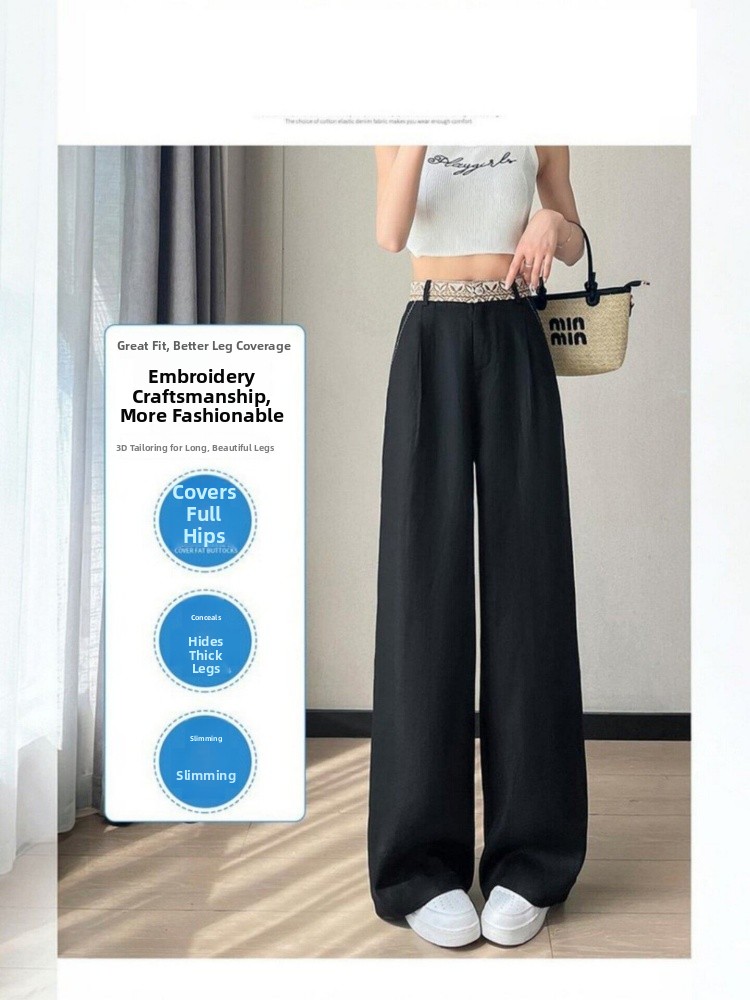 High Waist Wide Leg Ice Silk P - Tailored Trouser Wide recension och pris