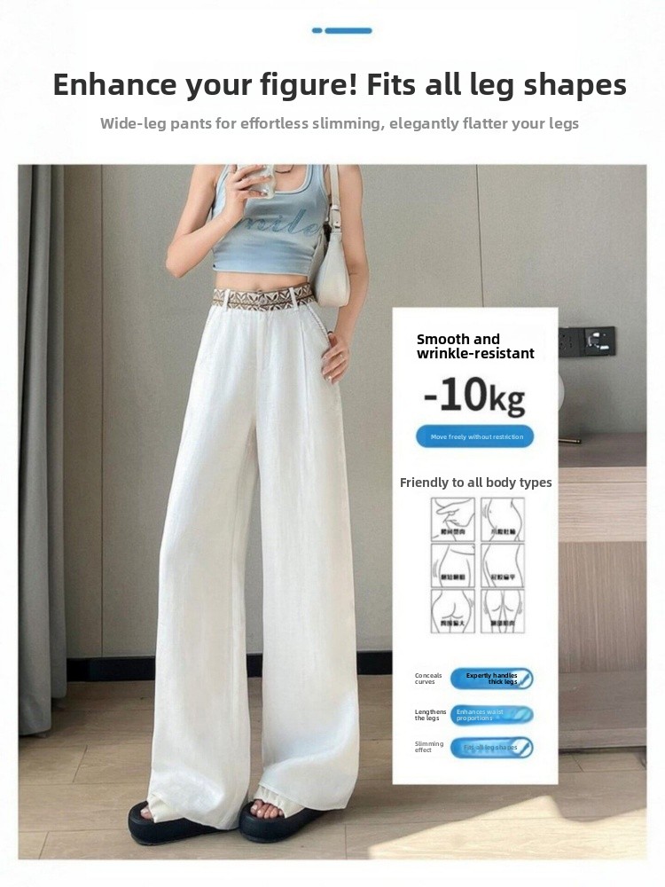 High Waist Wide Leg Ice Silk P - Tailored Trouser Wide recension och pris