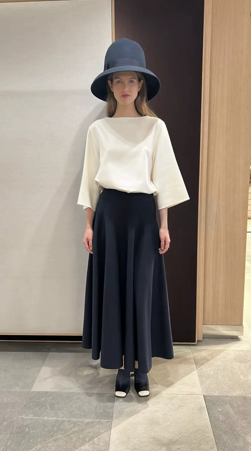 New Autumn Women Wool Silk Ble - Women Formal Wear With Skirt recension och pris