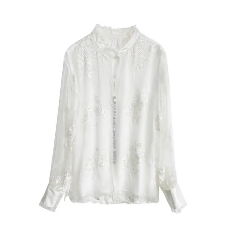 Clearance Natural Linen Silk B - Silk Blouse Button recension och pris