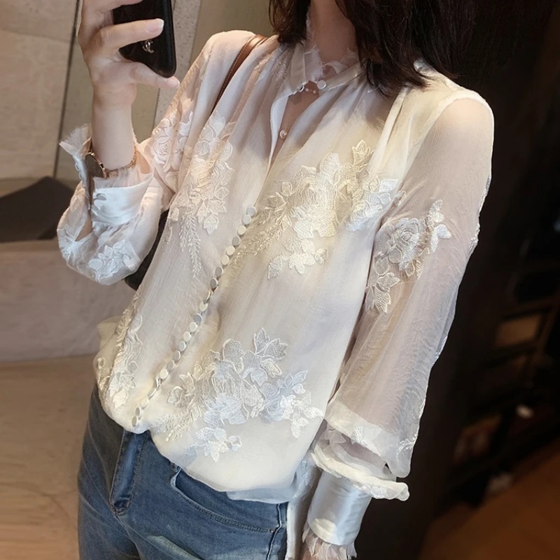 Clearance Natural Linen Silk B - Silk Blouse Button recension och pris