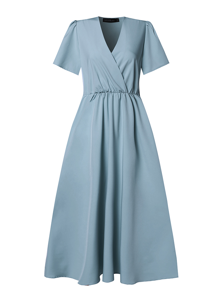 ZANZEA 2024 Elegant Short Slee - Women Formal Wear Zara recension och pris