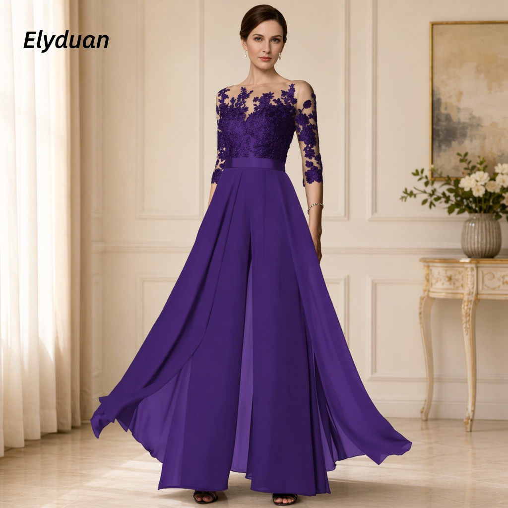 Purple Chiffon Women Jumpsuits - Women'S Formal Jumpsuit Evening Wear recension och pris