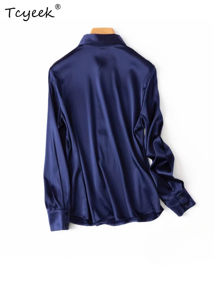 Tcyeek 93% Mulberry Silk Women - Silk Blouse Button recension och pris