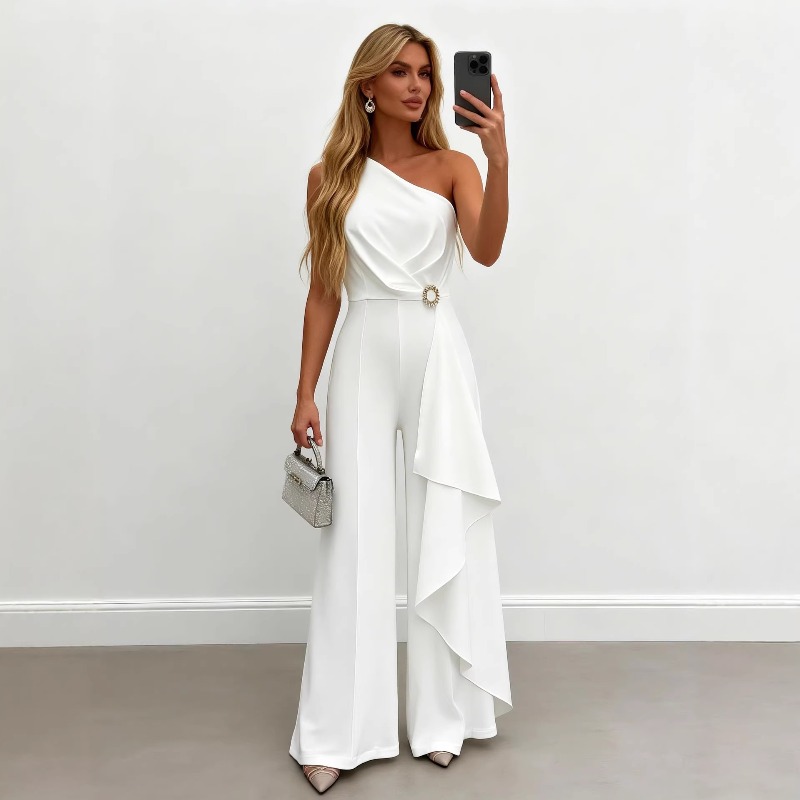 Elegant Women's White One Shou - Women'S Formal Jumpsuit Evening Wear recension och pris