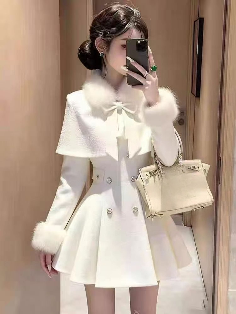 French Elegant Vintage Woolen  - Vintage Women'S Formal Wear recension och pris