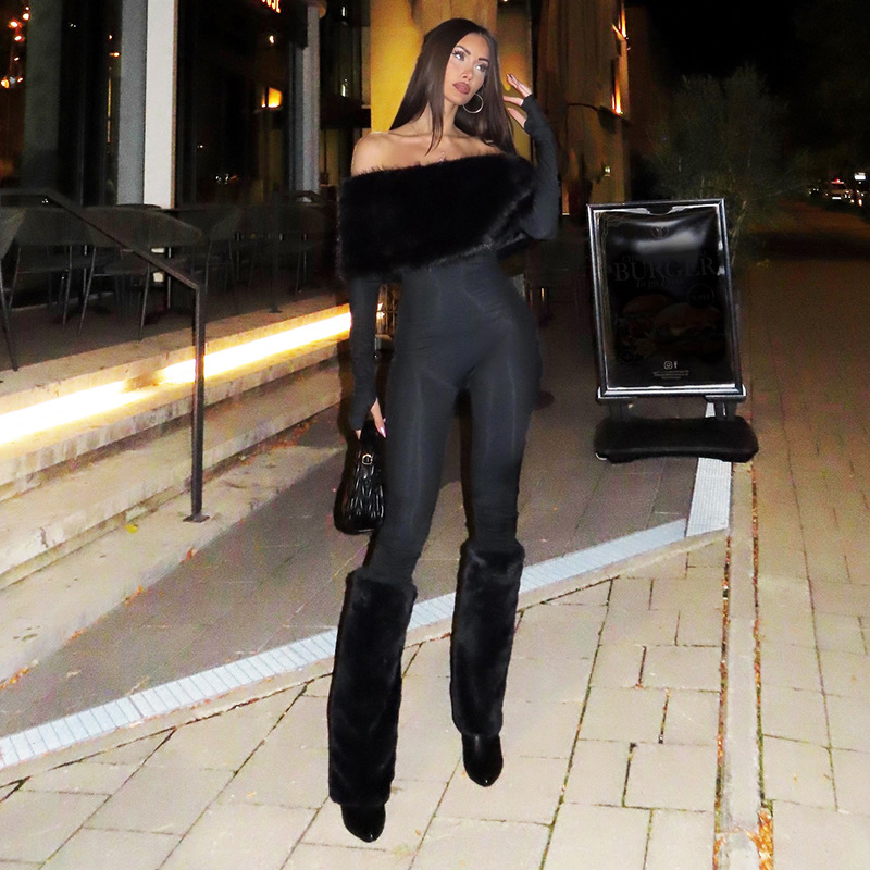 Luxury Fur Women Jumpsuit Sexy - Women'S Formal Jumpsuit Evening Wear recension och pris
