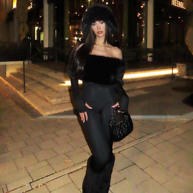 Luxury Fur Women Jumpsuit Sexy - Women'S Formal Jumpsuit Evening Wear recension och pris