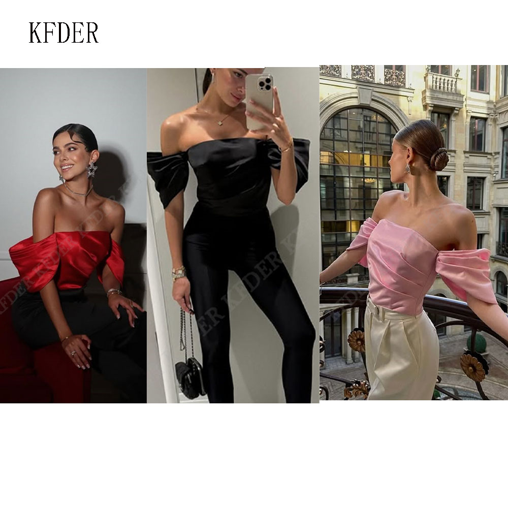 Off Shoulder Satin Blouse Wome - Women Formal Blouses For Evening Wear recension och pris