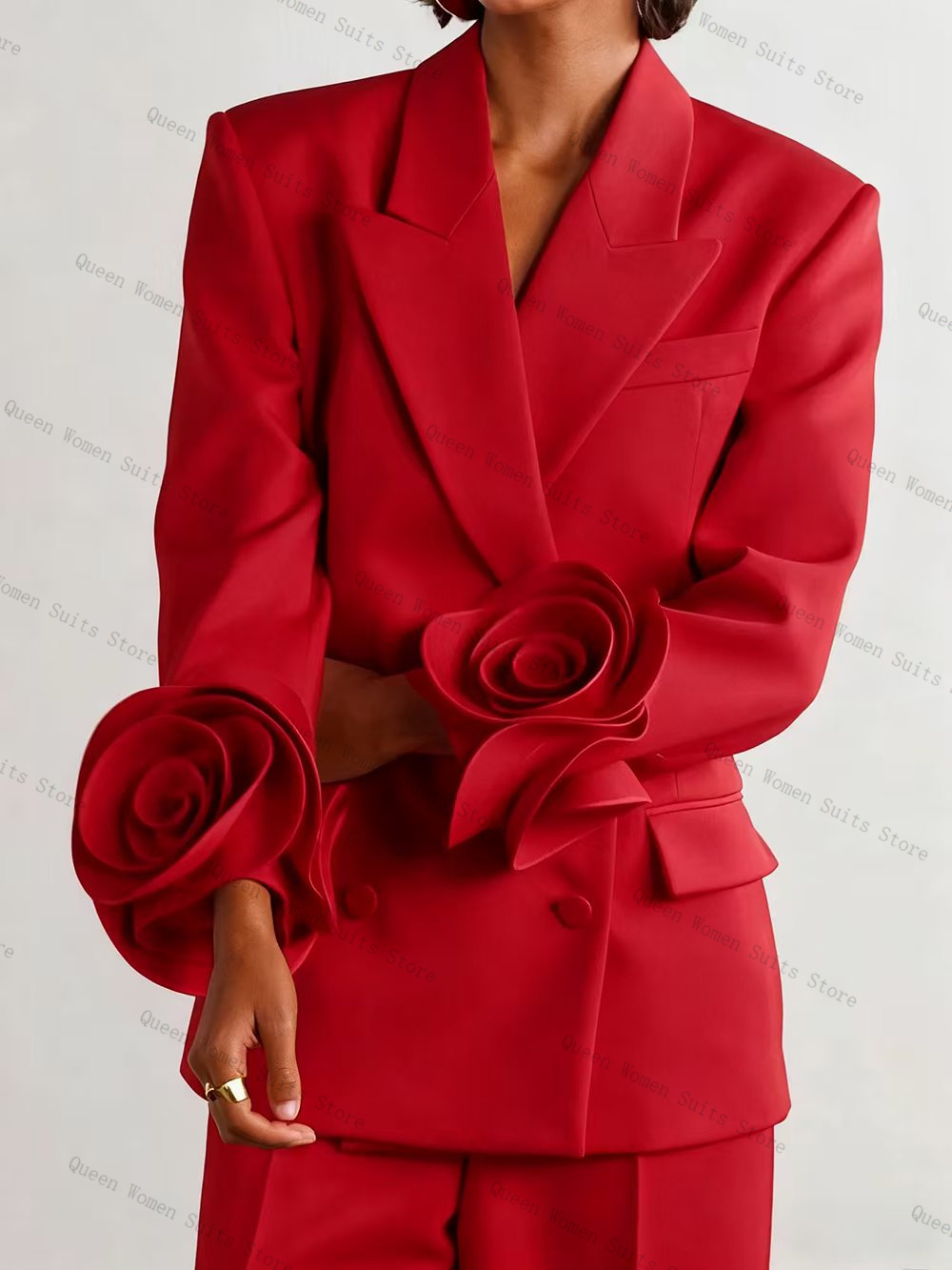 Luxury Red Women Suit Set 2 Pc - Women Formal Wear Coat recension och pris