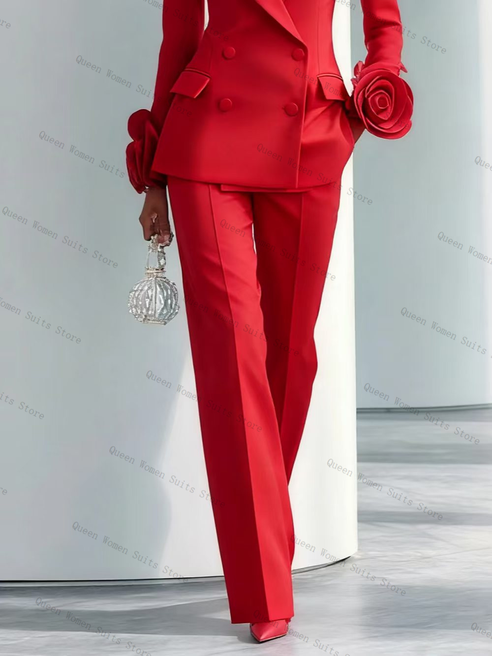 Luxury Red Women Suit Set 2 Pc - Women Formal Wear Coat recension och pris