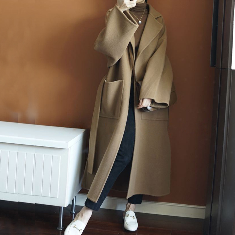 Elegant Women's Long Coat 100% - Women Formal Wear Coat recension och pris