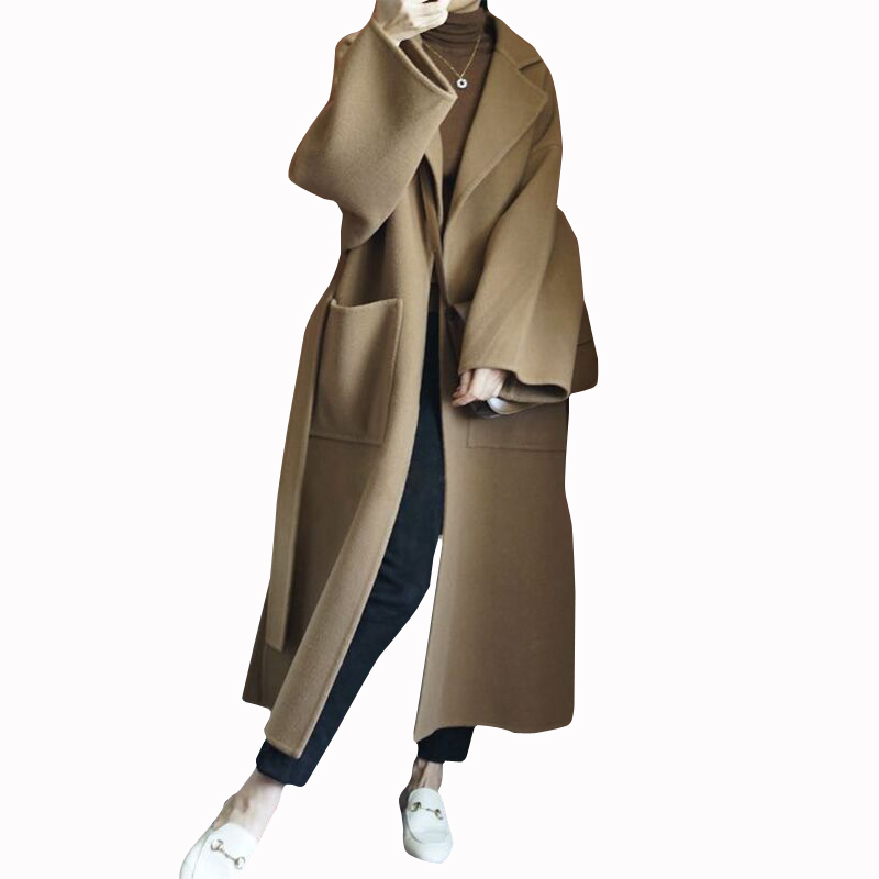 Elegant Women's Long Coat 100% - Women Formal Wear Coat recension och pris