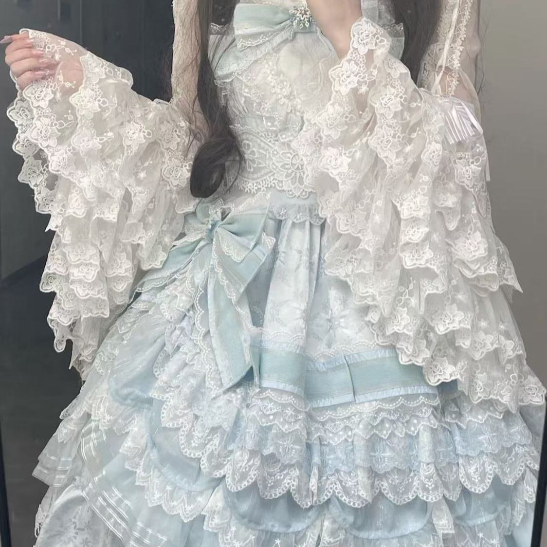 Sweet Lolita Blouse Lace Trim  - Women Formal Blouses For Evening Wear recension och pris