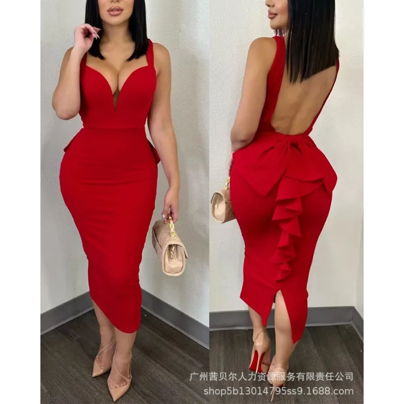 New Women's Backless Ruffles P - Women Formal Wear Zara recension och pris