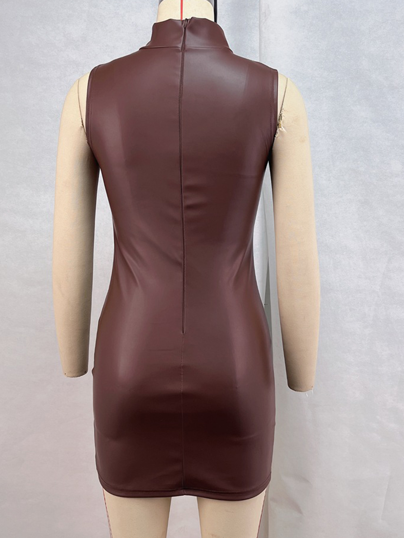 Sexy brown PU leather mini sum - Women Formal Wear Zara recension och pris