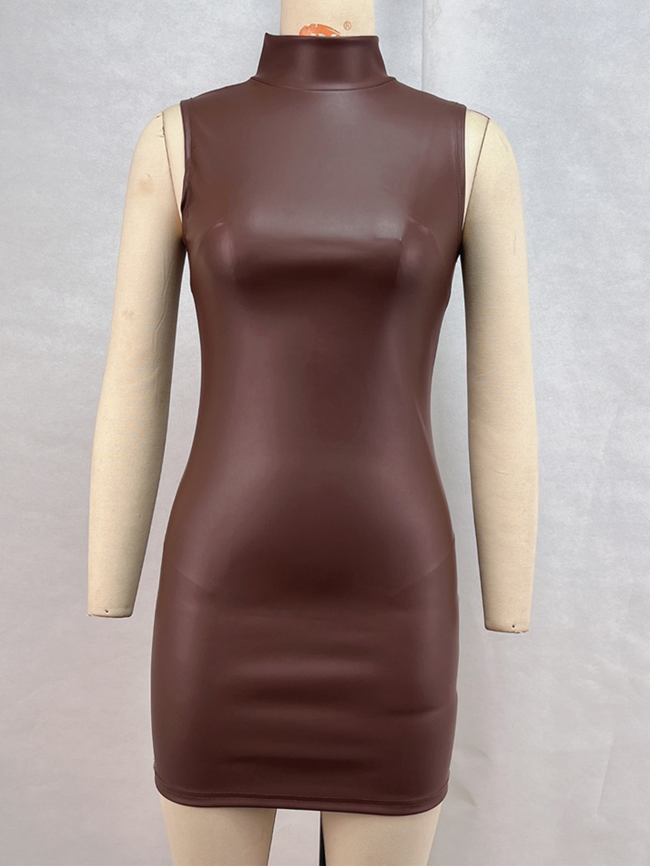 Sexy brown PU leather mini sum - Women Formal Wear Zara recension och pris