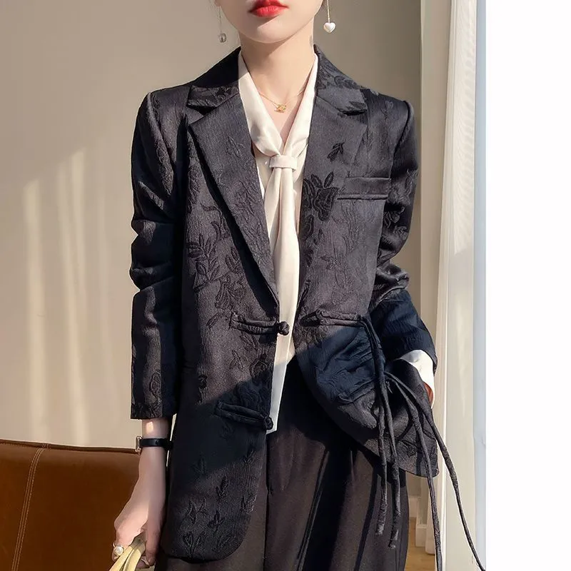 Women's White Textured Blazer  - Women Formal Wear Coat recension och pris