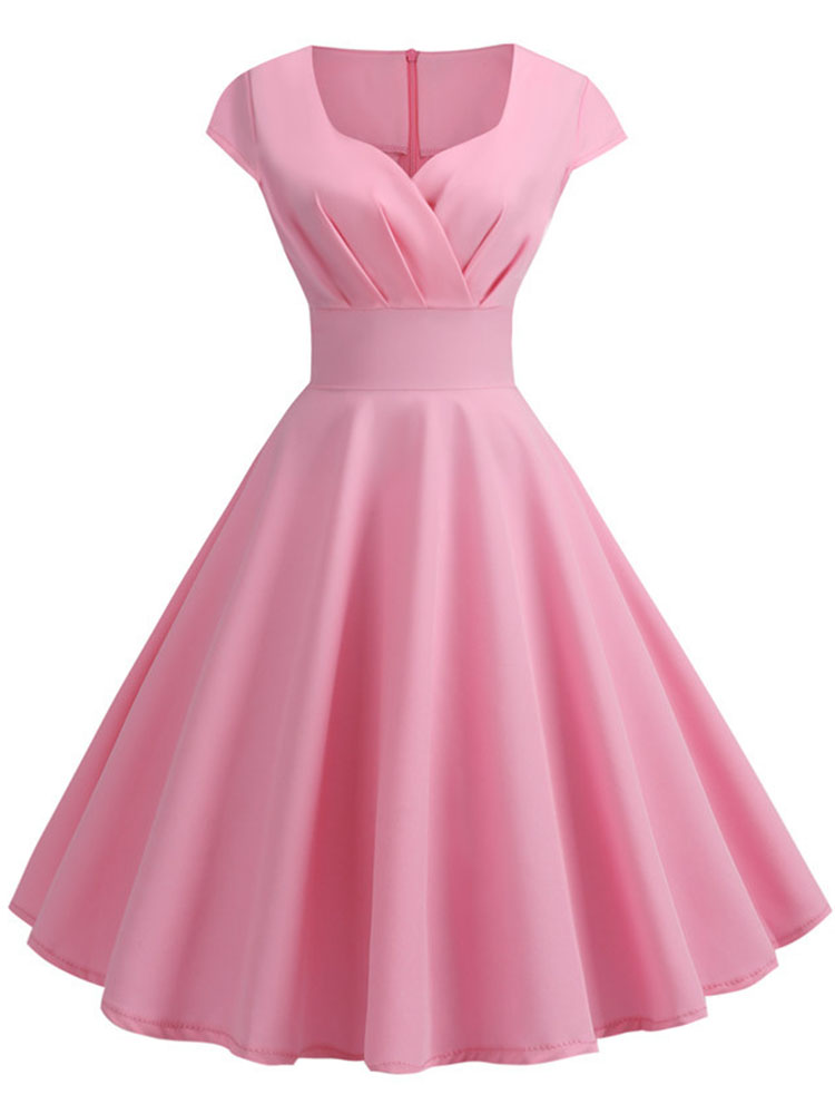Pink Summer Dress Women V Neck - Women Formal Wear Zara recension och pris