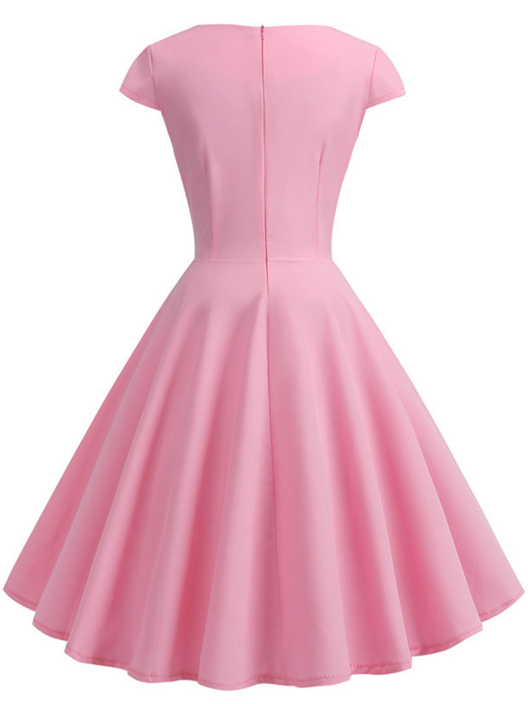 Pink Summer Dress Women V Neck - Women Formal Wear Zara recension och pris
