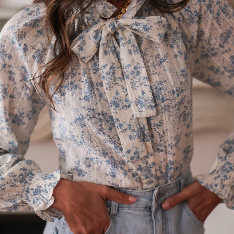Womens Wear Bow Fashion Printe - Women Formal Office Wear Tops recension och pris