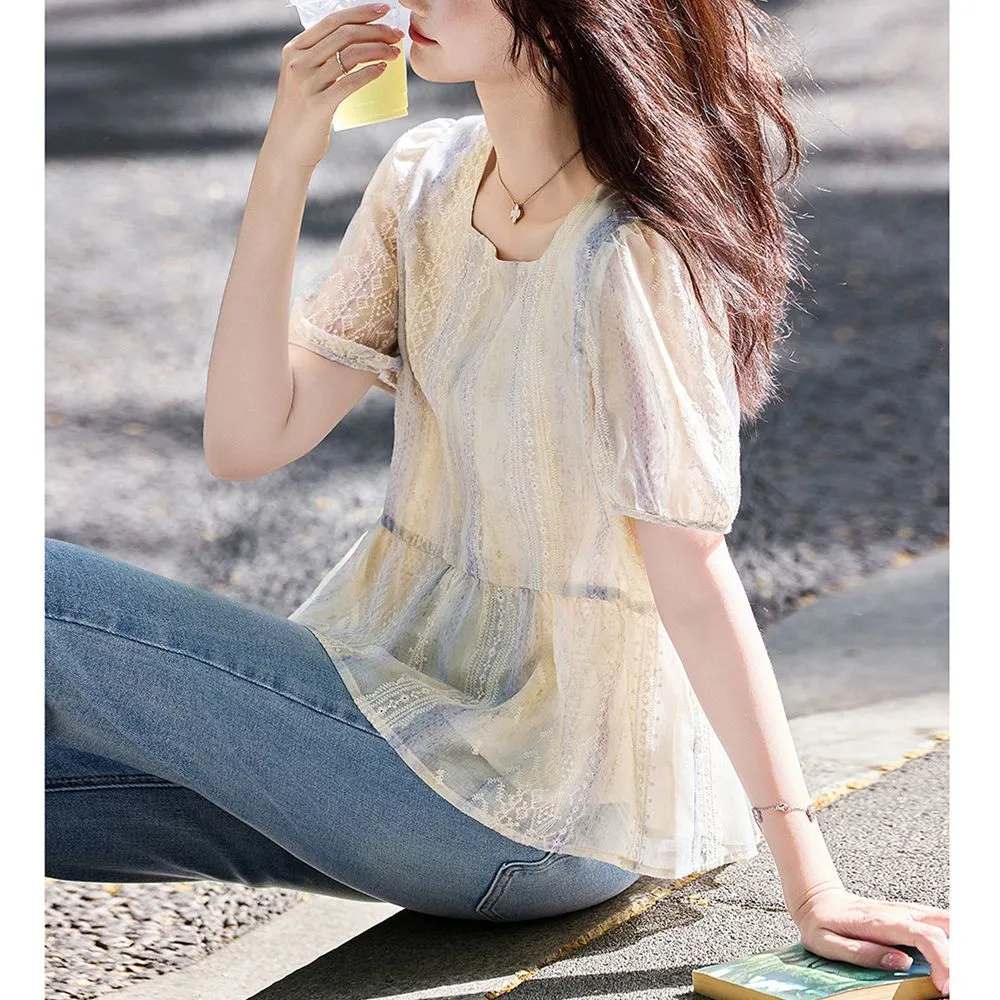 Women Korean Style Loose Puff  - Women Formal Blouses For Evening Wear recension och pris