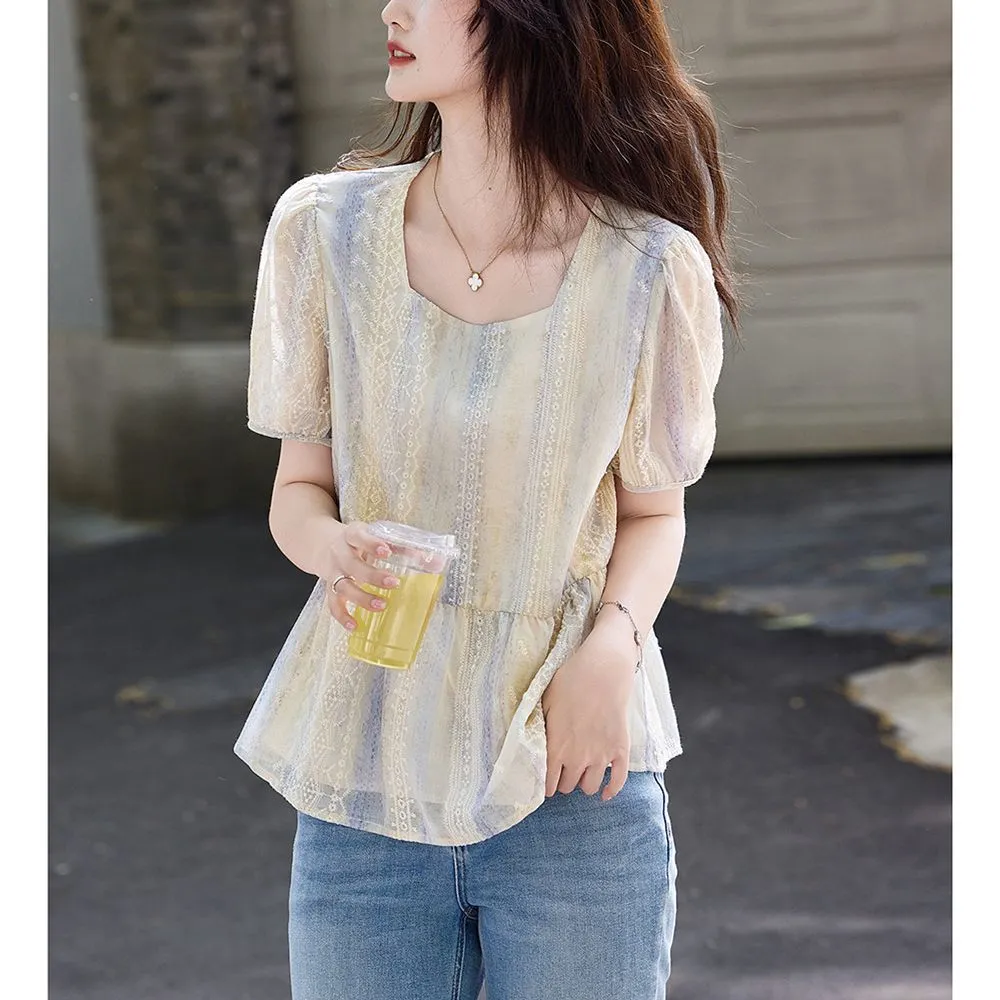 Women Korean Style Loose Puff  - Women Formal Blouses For Evening Wear recension och pris