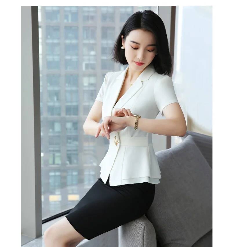 Formal Uniform Styles Blazers  - Women Formal Office Wear Tops recension och pris