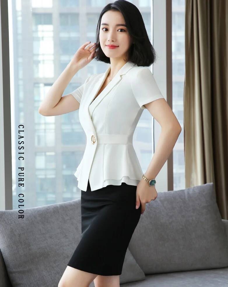 Formal Uniform Styles Blazers  - Women Formal Office Wear Tops recension och pris
